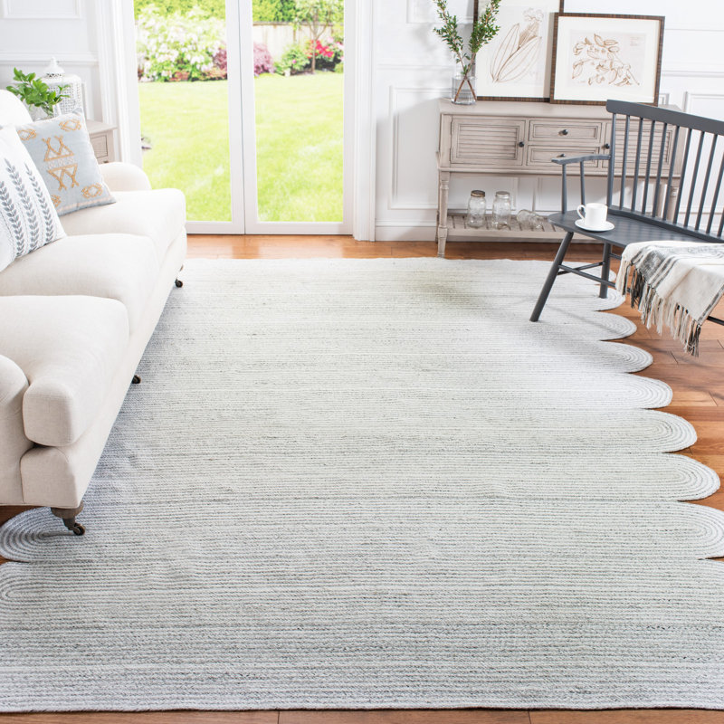 Corrigan Studio® Turner Hand Braided Gray/Ivory Area Rug Wayfair